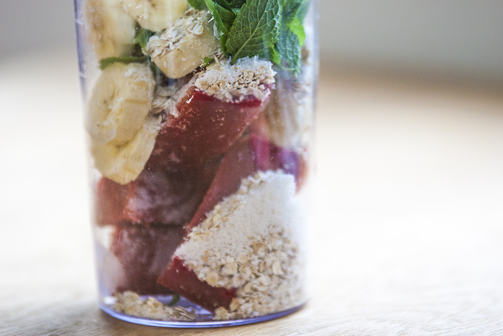 Smoothie before blending